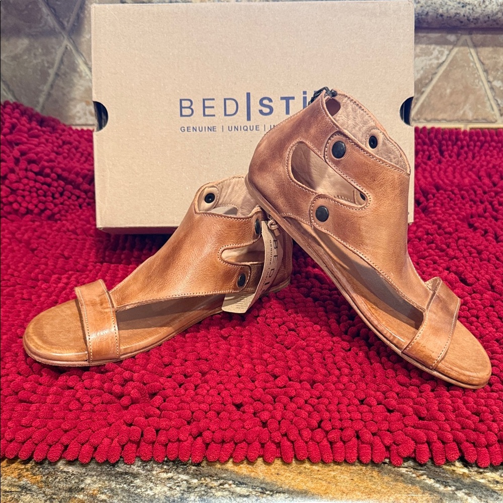BED|STU Women's Brown Leather Soto Sandals size 8 nib